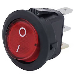 Переключатель клавишный KCD1-101N-8-LED 12V ON-OFF 3pin Red