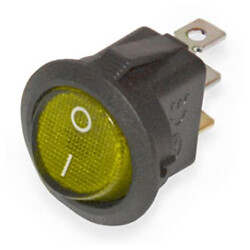 Перемикач клавішний KCD1-101N-8-LED 12V ON-OFF 3pin Yellow