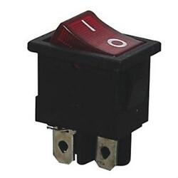 Переключатель клавишный KCD1-201N-4-LED 4pin с подсв.ON-OFF 6A красный