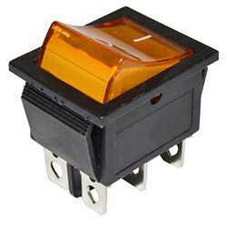 Переключатель клавишный KCD2-202N-2 ON-ON 6pin YELLOW