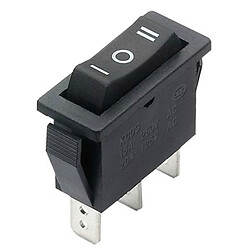 Переключатель клавишный KCD3-103 ON-OFF-ON 3pin черный