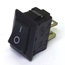 Перемикач клавішний KCD5-101 ON-OFF 2pin чорний, мідь