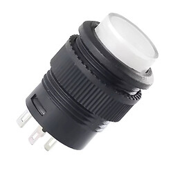 Кнопка R16-503BD-W без фиксации OFF-(ON), Белая
