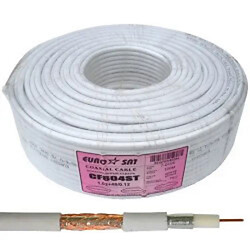 Кабель ВЧ RG6U-48W 1.02CCS+48/0,12CCA 6.8mm 75 Om белый