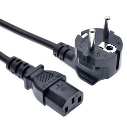 Кабель питания C13 3x0.5mm2 Cu 1.8м черный угловая вилка
