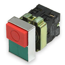 Кнопка щитовая XB2-BL8425 NO+NC Красная+Зеленая