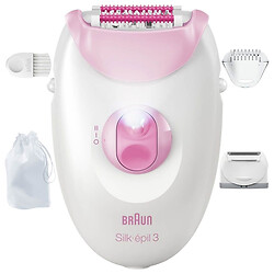Эпилятор Braun Silk-epil 3 SE 3-033, Розовый