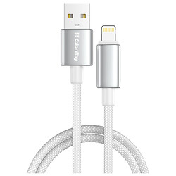 USB кабель ColorWay CW-CBUL098-WT Apple iPhone SE 2022 / iPhone 14 Pro Max / iPhone 14 Plus / iPhone 14 Pro / iPhone 14 / iPhone 13 Pro / iPhone 13 Mini / iPhone 13 / iPhone 13 Pro Max / iPhone 12 Mini / iPhone 12 Pro Max, Lightning, 1.0 м., Белый