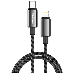 USB кабель ColorWay CW-CBPDCL099-BK Apple iPhone SE 2022 / iPhone 14 Pro Max / iPhone 14 Plus / iPhone 14 Pro / iPhone 14 / iPhone 13 Pro / iPhone 13 Mini / iPhone 13 / iPhone 13 Pro Max / iPhone 12 Mini / iPhone 12 Pro Max, Lightning, 2.0 м., Черный