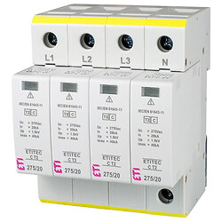 Ограничитель перенапряжения ETI ETITEC C T2 275/20, Белый