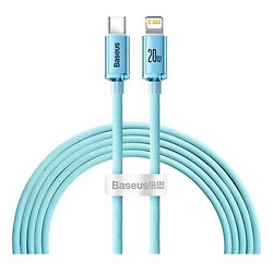 USB кабель Baseus CAJY001403 Crystal Shine Apple iPhone SE 2022 / iPhone 14 Pro Max / iPhone 14 Plus / iPhone 14 Pro / iPhone 14 / iPhone 13 Pro / iPhone 13 Mini / iPhone 13 / iPhone 13 Pro Max / iPhone 12 Mini, Lightning, 2.0 м., Синий