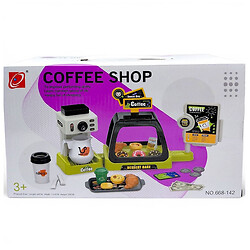 Игровой набор "Кофейня": 41 элемент, звуковые эффекты, кофеварка наливает напиток, витрина со сладостями, сладости, ВИД 2, Mic