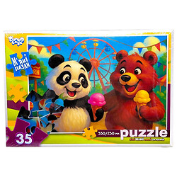Мягкие пазлы "Медведи в парке", 35 элементов, Dankotoys