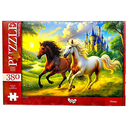 Пазлы "ПАРА КОНЕЙ", для детей и взрослых, 380 элементов, Dankotoys