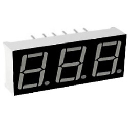Индикатор 3 разряда 0.28" Красный, анод, черный фон KL-2831-BSR