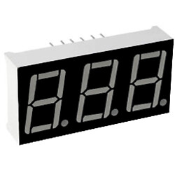 Индикатор 3 разряда 0.36" Красный, анод, черный фон KL-3631-BSR
