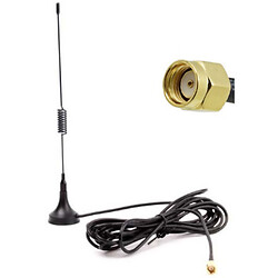 Антенна GSM-900/1800MHZ RP-SMA Male L=197mm 5dBi 3m кабель