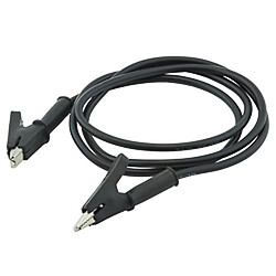 Кабель Крокодил - крокодил черный Y501 18AWG 2метра