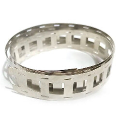 Лента стальная никелированная 0.15*27mm 2P19.5mm (12.5*12.5mm) фасов. по 1м