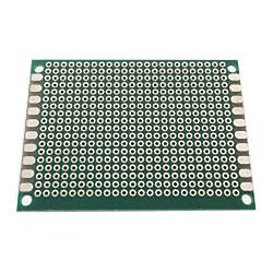 Плата односторонняя макетная 5cmX7cmX1,6mm шаг 2,54мм маска двусторон.