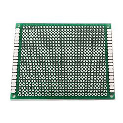 Плата односторонняя макетная 6cmX8cmX1,6mm шаг 2,54мм маска двусторон