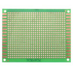 Плата односторонняя макетная 7cmX9cmX1,6mm шаг 2,54мм маска односторон