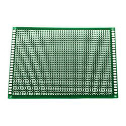 Плата односторонняя макетная 8cmX12cmX1,6mm шаг 2,54мм маска двусторон