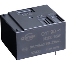 Реле QYT90-1-012DC-HSW 60A 1A coil 12VDC