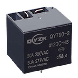 Реле QYT90-2-024DC-HS 30A 1A coil 24VDC