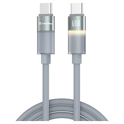 Кабель ColorWay CW-CBPDCC092-GR, Type-C, 1.0 м., Серый