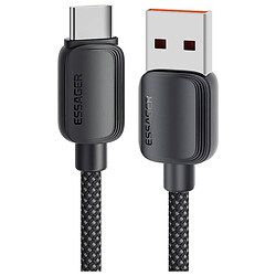 Кабель Essager Breeze EXC7A-WL01-P, Type-C, 1.0 м., Черный