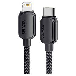 Кабель Essager Breeze EXCTL-WL01-P Apple iPhone SE 2022 / iPhone 14 Pro Max / iPhone 14 Plus / iPhone 14 Pro / iPhone 14 / iPhone 13 Pro / iPhone 13 Mini / iPhone 13 / iPhone 13 Pro Max / iPhone 12 Mini / iPhone 12 Pro Max, Lightning, 1.0 м., Черный