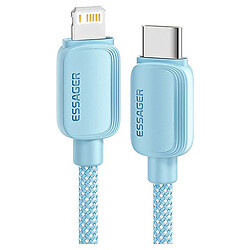 Кабель Essager Breeze EXCTL-WL03-P Apple iPhone SE 2022 / iPhone 14 Pro Max / iPhone 14 Plus / iPhone 14 Pro / iPhone 14 / iPhone 13 Pro / iPhone 13 Mini / iPhone 13 / iPhone 13 Pro Max / iPhone 12 Mini / iPhone 12 Pro Max, Lightning, 1.0 м., Голубой