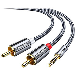 Кабель Essager Monster EYPZJ-MYA0H, RCA, 2.0 м., 3.5 мм., Серый
