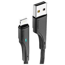 Кабель Essager Rousseau EXCL-LS01 Apple iPhone SE 2022 / iPhone 14 Pro Max / iPhone 14 Plus / iPhone 14 Pro / iPhone 14 / iPhone 13 Pro / iPhone 13 Mini / iPhone 13 / iPhone 13 Pro Max / iPhone 12 Mini / iPhone 12 Pro Max, Lightning, 1.0 м., Чорний
