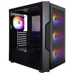 Корпус 1stPlayer T7-P-BK-4F1, Черный