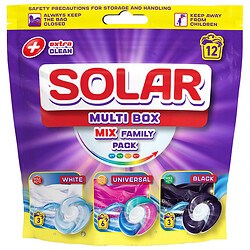 Капсулы для стирки белых вещей Solar MULTI BOX, 20 г