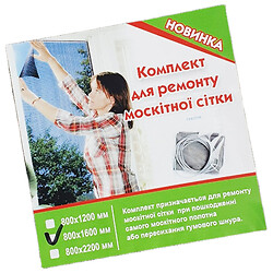 Комплект для ремонта москитной сетки VEKTOR, 80х160 см