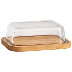 Маслянка кухонна зі скляною кришкою VIVA BAMBOO, 14х18,5 см