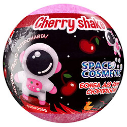 Бомба д/ванна с игрушкой Аква Шайн Space Cosmetic "Вишневый шейк", 100г