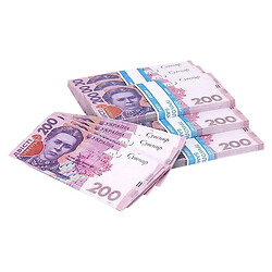 Сувенирные деньги 200 гривен новые, 80 шт. купюр, Mic