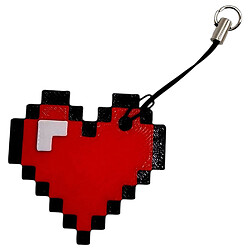 Брелок "Minecraft / Майнкрафт: 2d Heart / Сердце Keychain", 3D печать, OYTOY