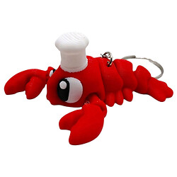 Брелок "Cute Chef Lobster / Шеф Лобстер Keychain", 3D печать, OYTOY