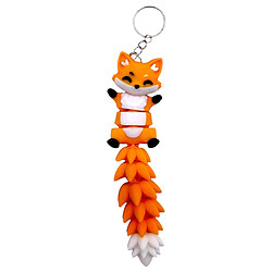 Брелок "Flexi Fox Long Tail/Лисичка Хвостик Keychain", 3D печать, OYTOY