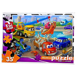 Мягкие пазлы "МАШИНЫ-рыбаки", 35 элементов, Dankotoys