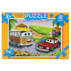 Пазлы "Сказка: автобус+машинка", 80 эл., Dankotoys