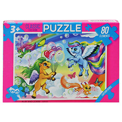 Пазлы "Сказка: пони с шариками", 80 эл., Dankotoys