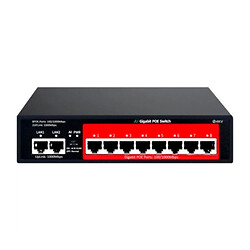 POE коммутатор QPS208G, Черный