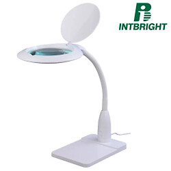 Лампа-лупа настольная Intbright 9101LED-B-R-127-5D БЕЛАЯ
