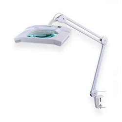 Лупа настольная Intbright 9002LED-3D прямоугольная БЕЛАЯ